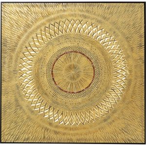 KARE Design Obraz plastika Geometric Circle Gold 120x120cm