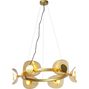 KARE Design LED Lustr Mariposa – zlatý, 6 světel