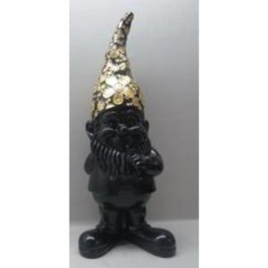 KARE Design Soška Trpaslík – černozlatý 46cm