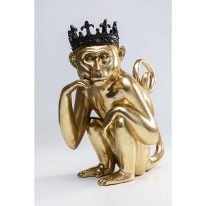 KARE Design Soška King Lui z knihy Džunglí – zlatý, 36cm