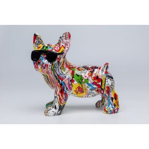 KARE Design Soška Pes Graffiti s brýlemi 24cm