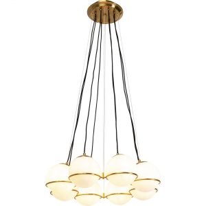 KARE Design Lustr Globes – zlatý, 8 světel