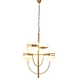 KARE Design Lustr Leisha – mosazný, 4 světla