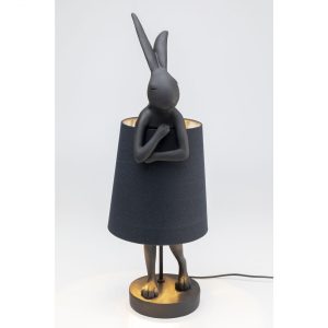 KARE Design Stolní lampa Animal Rabbit – matná černá, 68cm