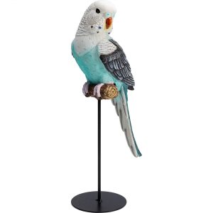 KARE Design Soška Papoušek Cockatoo – modrý, 38cm