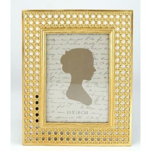 KARE Design Fotorámeček Holes – zlatý, 18x23cm