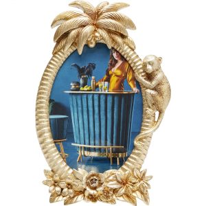 KARE Design Fotorámeček Climbing Monkey – zlatý 17x26cm