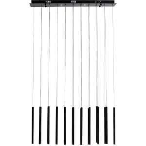 KARE Design LED lustr Living Vegas – matně černý 120cm