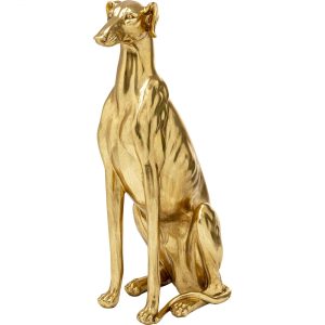 KARE Design Soška Greyhound Bruno – zlatá, 80cm