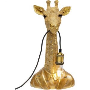 KARE Design Stolní lampa Animal Giraffe – zlatá, 50cm
