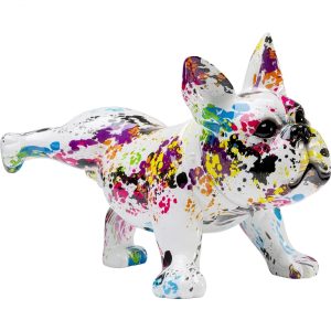KARE Design Soška Pes Bulldog – barevný, 32cm