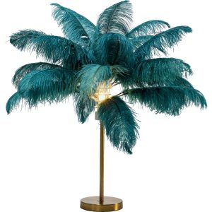 KARE Design Stolní lampa Feather Palm – zelená, 60cm