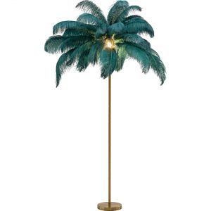 KARE Design Stojací lampa Feather Palm – zelená, 165cm