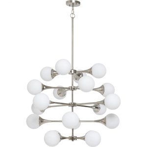 KARE Design Lustr Bulb Fiction 20 – stříbrná, Ø102cm