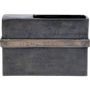 KARE Design Hnědá kovová váza Paro 25cm