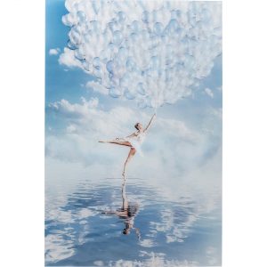 KARE Design Skleněný obraz Balloon Girl 100x150cm
