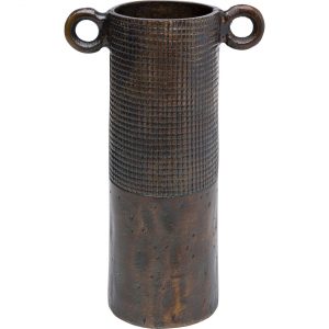 KARE Design Hnědá kovová váza Vár 39cm