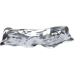 KARE Design Dekorativní mísa Jade – stříbrná, 48x22cm