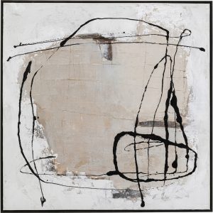 KARE Design Zarámovaný obraz Dust – šedý, 100x100cm