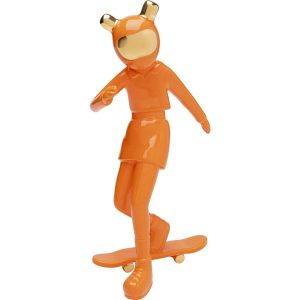 KARE Design Soška Skating Astronaut – oranžová, 33cm