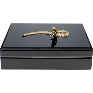 KARE Design Krabička na šperky Snake Bite – černá, 28x7cm