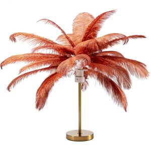 KARE Design Stolní lampa Feather Palm – červená, 60cm