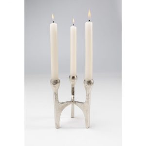 KARE Design Svícen Stacky – stříbrný, 15cm