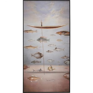 KARE Design Zarámovaný obraz Cloud Fisherman Boat 60x120cm