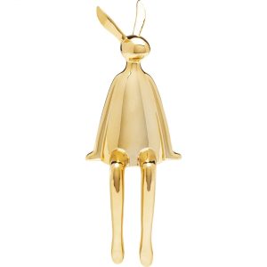 KARE Design Soška Zajíc – zlatý, 35cm