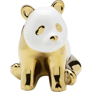 KARE Design Soška Panda – zlatá, 18cm
