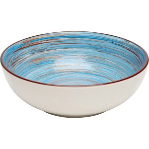 KARE Design Miska Swirl – modrá, Ø22cm