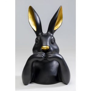 KARE Design Soška Sweet Rabbit – černá, 31cm