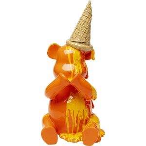 KARE Design Soška Medvěd Gelato – oranžová, 37cm