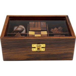 KARE Design Dřevěné hlavolamy Puzzle (6 hlavolamů)