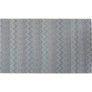 KARE Design Venkovní koberec Zigzag – modrý, 160x230cm