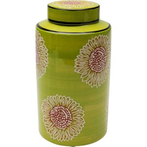 KARE Design Porcelánová doóza Jar Bloom – zelená, 27cm