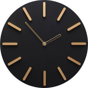 KARE Design Nástěnné hodiny Central Park černé Ø30cm