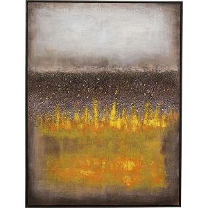 KARE Design Obraz na plátně Vista žlutý 90x120cm