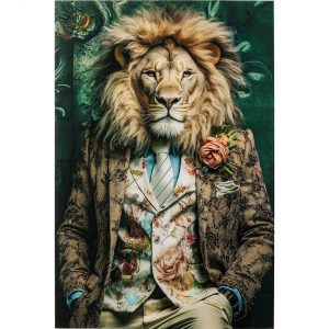 KARE Design Skleněný obraz Mister Lion 150x100cm