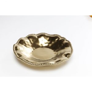 KARE Design Talíř Bell – zlatý, Ø36cm