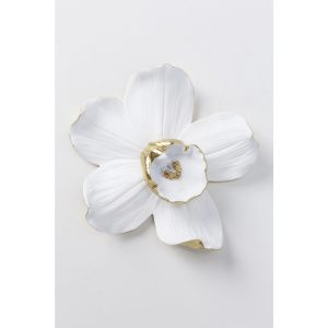 KARE Design Dekorace na zeď Orchid 25 cm – bílá
