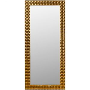 KARE Design Nástěnné zrcadlo Crystals – mosazné,  80x180cm