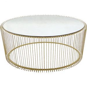 KARE Design Konferenční stolek Wire Uno 60×90 cm – mosaz