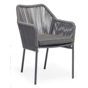 KARE Design Šedá zahradní židle Wave