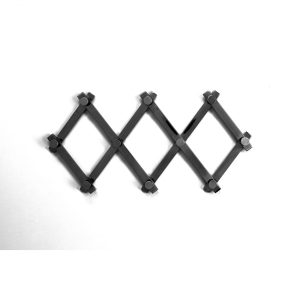 KARE Design Nástěnný věšák Crossing – matně černý, 9-71cm