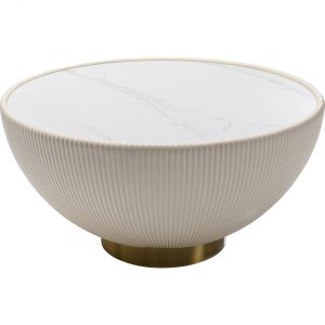 KARE Design Konferenční stolek Endless Vegas – bílý, Ø71cm