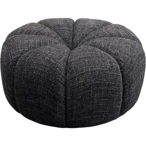 KARE Design Taburet Peppo Lounge Melange – černý, Ø80cm