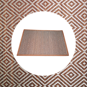 Bambusové prostírání, 31 x 44 cm, kosočtvercový vzor, 6 kusů