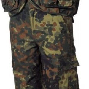 Kalhoty a vesta dětská flecktarn XS