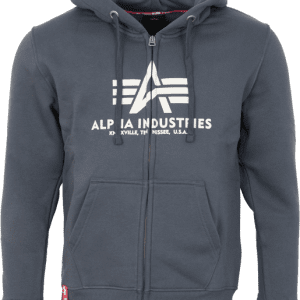 Alpha Industries Mikina Basic Zip Hoody grey black L